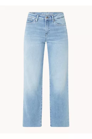 Denham Dames Bootcut - Bardot mid waist wide leg jeans met lichte wassing