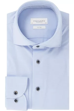 Profuomo Heren Regular Fit Overhemden - Regular fit overhemd met cut away kraag