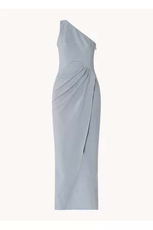 Chi Chi London Dames Asymmetrische jurken - One-shoulder maxi jurk met plooidetail en zijsplit