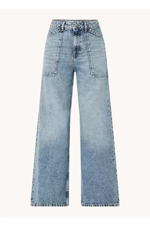 Bash Mellou high waist wide leg jeans met verwassen afwerking
