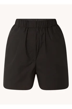 The Frankie Shop Liu high waist wide fit korte broek met elastische band