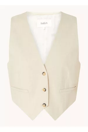 Bash Jessy gilet met gemêleerd dessin en paspelzakken