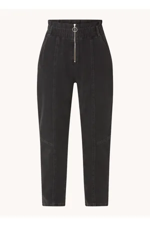 Bash Mony high waist cropped mom jeans met steekzakken
