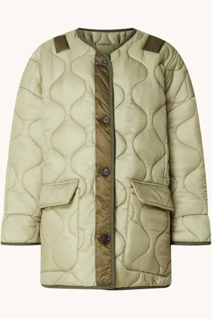 The Frankie Shop Teddy gewatteerde jas met quilt patroon