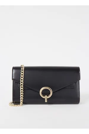 Sandro Crossbodytas van leer met ketting