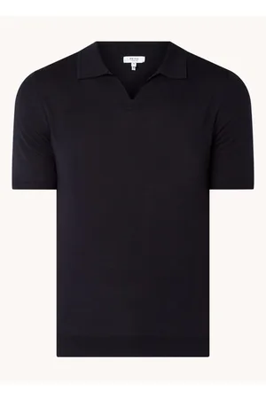 Reiss Regular fit fijngebreide polo van wol