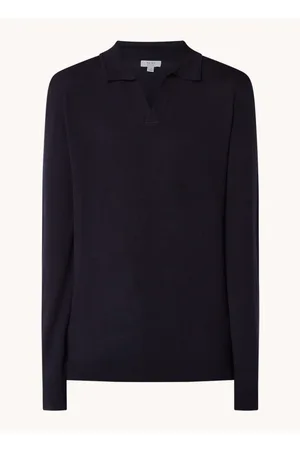 Reiss Milburn fijngebreide slim fit polo van merinowol