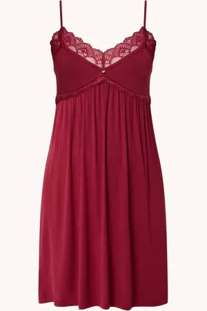 PRETTY YOU Slipdress van bamboe met kant