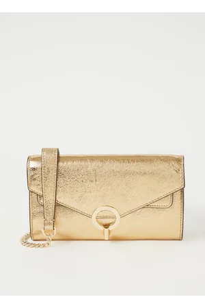 Sandro Clutch van lamsleer met afneembare schouderriem