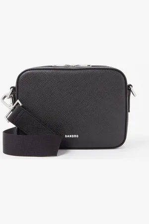 Sandro Crossbodytas van leer met logo