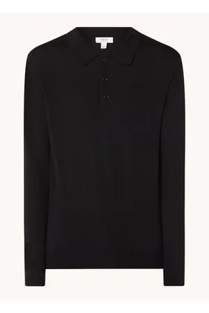 Reiss Trafford fijngebreide regular fit polo van wol