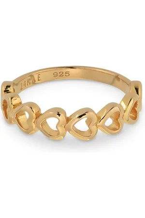 24Kae Hartvormige ring verguld 12455Y