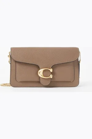 Coach Tabby clutch van leer met afneembare schouderriem