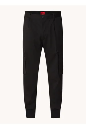 HUGO BOSS Glavin tapered fit cargobroek met ribstructuur
