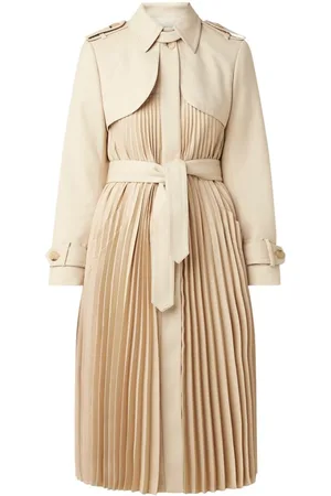 Sandro Trenchcoat met plissé en strikceintuur