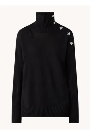 Zadig & Voltaire Alma Bijoux oversized coltrui in kasjmierblend met lurex