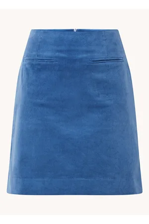 Corduroy discount rok blauw