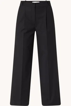 Bash Jona high waist loose fit pantalon met plooidetail
