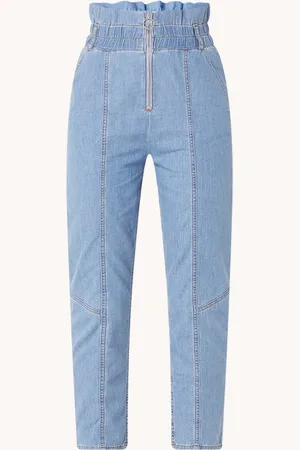 Bash Lony high waist slim fit cropped jeans van chambray