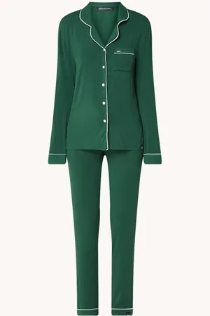 PRETTY YOU Bamboo pyjamaset met contrasterende bies