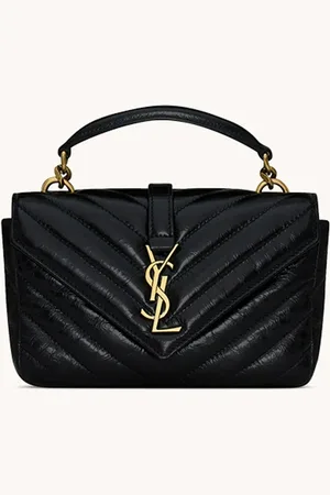 Saint Laurent College Mini handtas van kalfsleer