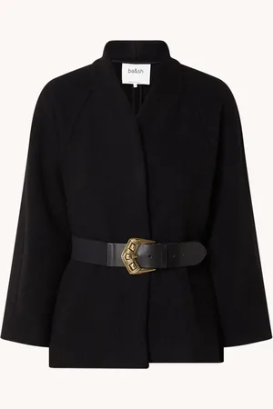 Bash Hini cape van wol met gespdetail