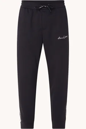 Emporio Armani Tapered fit joggingbroek met logoborduring en steekzakken