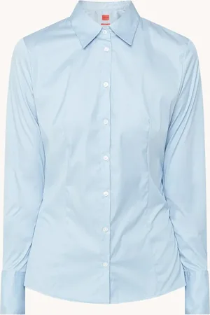 HUGO BOSS The Fitted Shirt blouse met stretch
