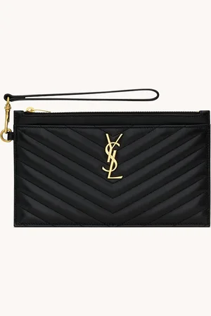 Saint Laurent Cassandre Matelassé Large clutch van lamsleer