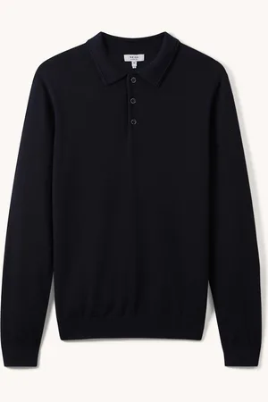 Reiss Trafford fijngebreide regular fit polo van wol