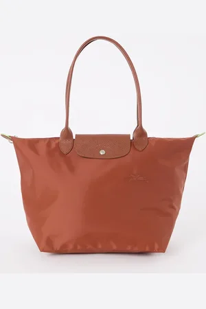 Longchamp Le Pliage Green schoudertas L met leren details