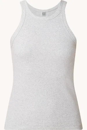 Totême Ribgebreide tanktop van biologisch katoen