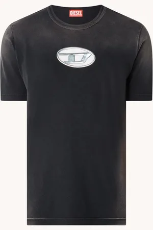 Diesel T-Adjust T-shirt met logo en opengewerkt detail