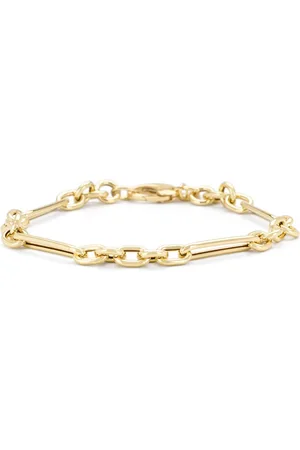Diamond Point Geelgouden schakelarmband Timeless Treasures 20 cm