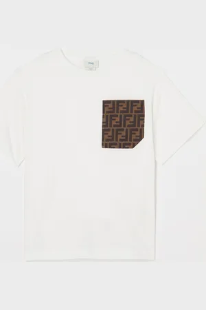 Fendi T-shirt met borstzak en logoprint