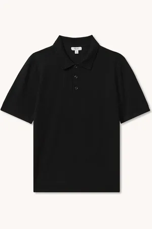 Reiss Manor slim fit fijngebreide polo van merino wol