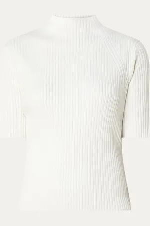 Maje Ribgebreide top in zijdeblend