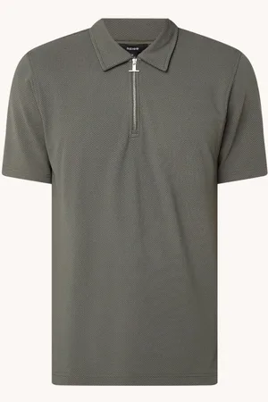 Reiss Regular fit polo met halve rits
