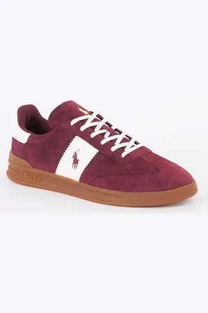 Ralph Lauren Sneaker van suède met logo
