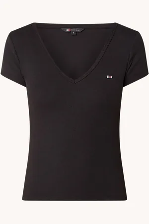 Tommy Hilfiger Fijngebreid T-shirt met logo