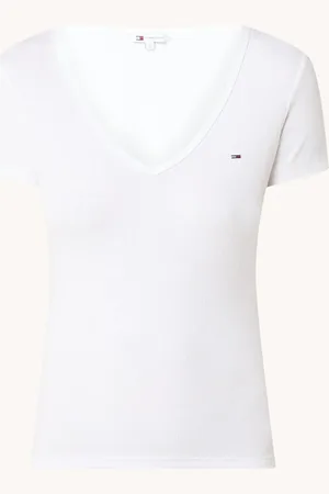 Tommy Hilfiger Fijngebreid T-shirt met logo