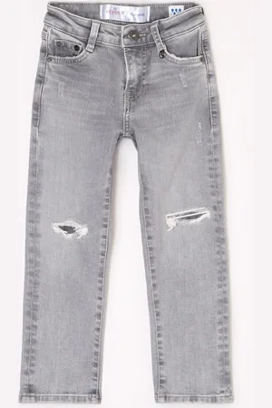 Retour Glennis straight leg jeans met destroyed afwerking