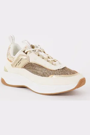 Kurt Geiger Kensington sneaker van suède met strass