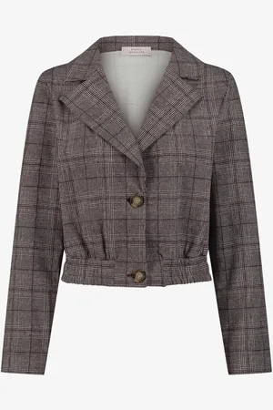 Studio Anneloes Ruby cropped blazer met ruitdessin