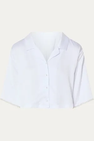BlueBella Pyjamatop van satijn met imitatieparels