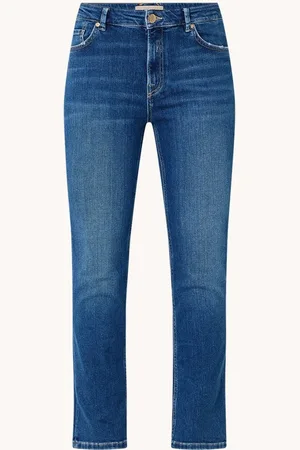 Mos Mosh Everest mid waist slim fit jeans met donkere wassing