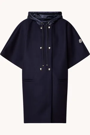 Moncler Mantel in scheerwolblend met capuchon