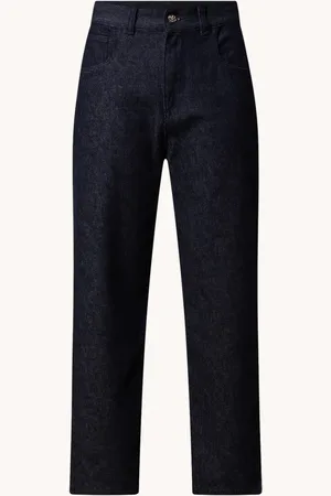 Moncler High waist straight leg cropped jeans met donkere wassing