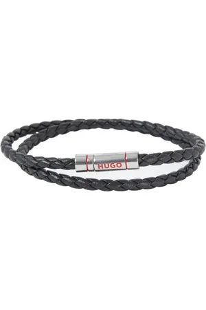 HUGO BOSS Gevlochten armband van leer