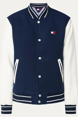 Tommy Hilfiger Gewatteerd bomberjack in wolblend met logoborduring